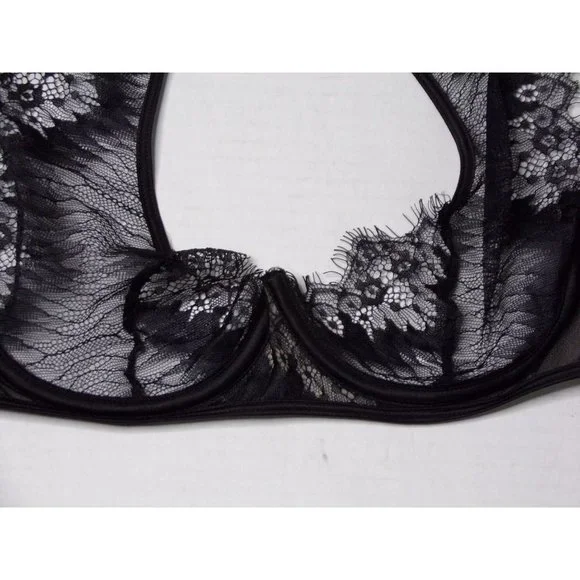 Oh La La Cheri Liliana Lace Cutout Bra Black Med - Picture 9 of 12